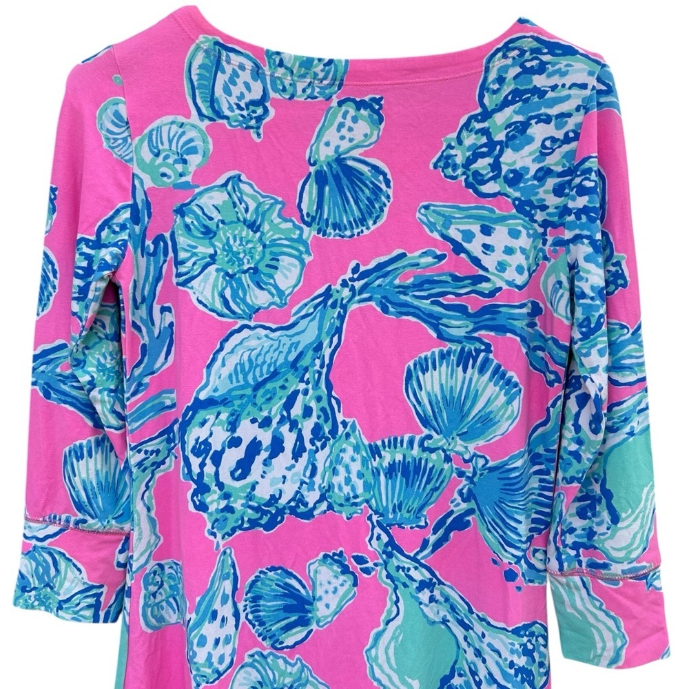 Lilly Pulitzer Long Sleeve Sophie Dress - Size XS - Pink Sea Shells - Picture 12 of 14